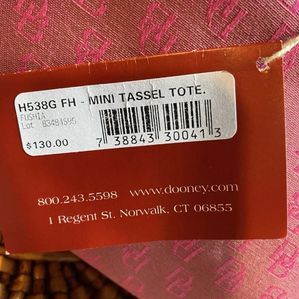 Dooney & Bourke Pink Tote with Brown Accents - Picture 7 of 8